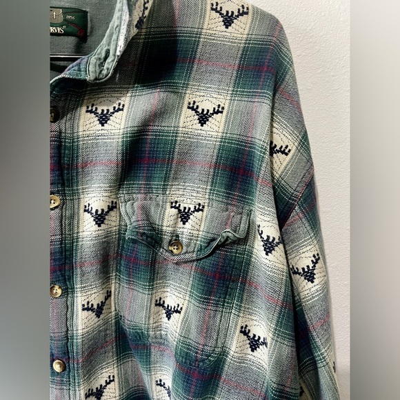 Orvis Vintage Men's Plaid Flannel Button-Up Top - XXL - Picture 4 of 8